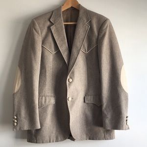 Brown Western Sport Jacket Vintage Elbow Patches
